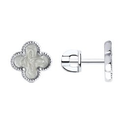 Серьги из серебра с эмалью (Арт.94026457)