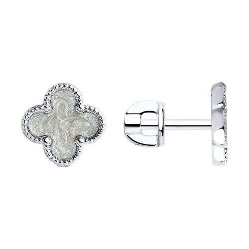 Серьги из серебра с эмалью (Арт.94026457)