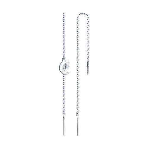 Серьги из серебра с фианитами (Арт.94-123-01439-1)