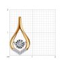 Подвеска из комбинированного золота с бриллиантами (Арт.51-230-01075-1)