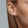 Серьги пусеты золотые пробы 585 с жемчугом (Арт.51-322-01853-2)