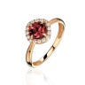 Кольцо золотое с гранатом и фианитами «New Colour Flame» Estet (арт.01К3115434-2)