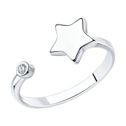 Кольцо из серебра с фианитом (Арт.94012709)
