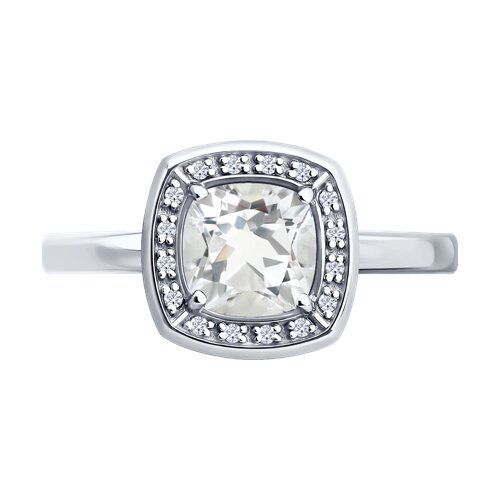 Кольцо золотое пробы 585 с горным хрусталем (Арт.71-00412-3)