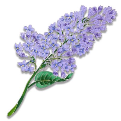 Брошь из серебра Т.Полякова &quot;Сирень&quot; (Арт.41484)