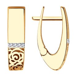 Серьги из золота с фианитами (Арт.029008)