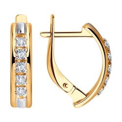 Серьги из золота с фианитами (Арт.029976)