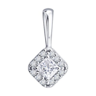 Подвеска из серебра с бриллиантами выращенными (Арт.86030011)