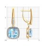Серьги золотые пробы 585 с топазом (Арт.72-00336)