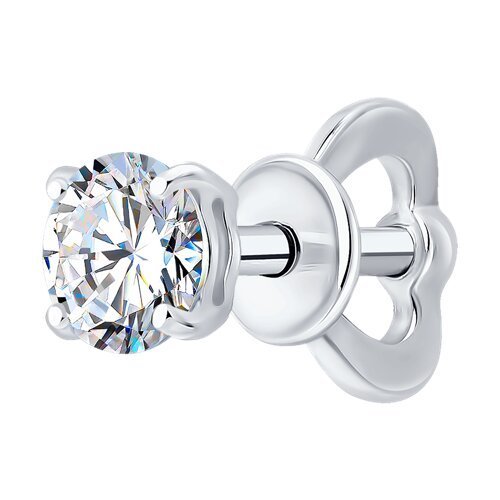 Серьга из белого золота с бриллиантом выращенным (Арт.9170005-3-5)