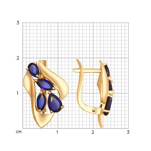 Серьги золотые пробы 585 (Арт.724804)