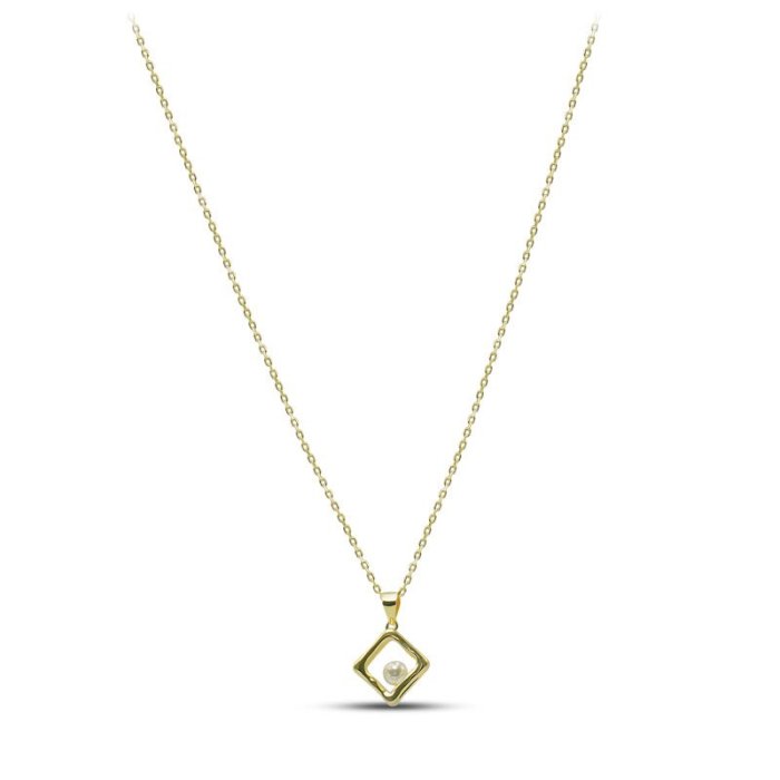 Ожерелье серебряное с жемчугом «Крылья мечты» My Jewels (арт.0522)