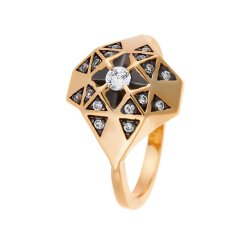 Кольцо из серебра с фианитом (Арт.cz-r01491-x-g-x-x-w)
