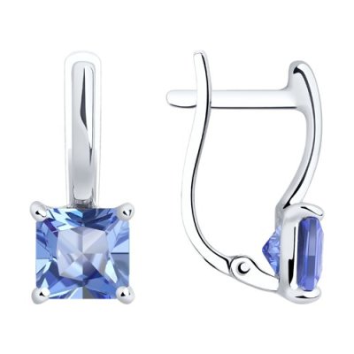 Серьги золотые пробы 585 с ситаллом (Арт.727520)