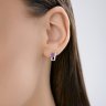 Серьги из серебра с аметистами и фианитами (Арт.92025325)