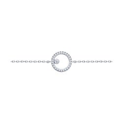 Браслет из серебра с фианитами (Арт.94050396)