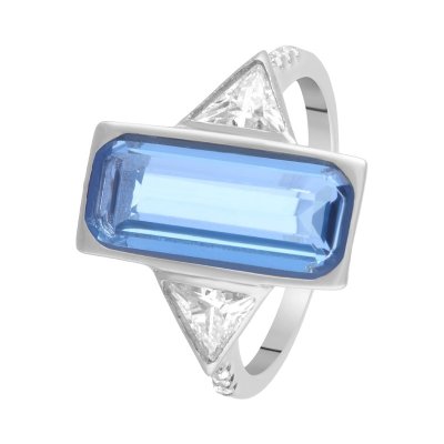 Кольцо из серебра с кварцем и куб. цирконием (Арт.pd-r00529-x-w-lbg-x-w)