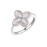 Кольцо серебряное с жемчугом и фианитом «Lace Blossom» Fresh Jewelry (арт.PI-R03994-X-W-PN-X-W)