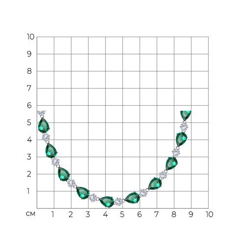 Колье из серебра с фианитами (Арт.94070688)