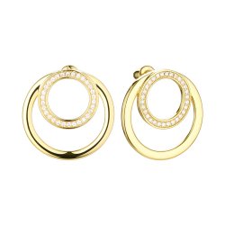 Серьги из серебра с фианитом (Арт.sl-e03097-x-l-x-x-w)
