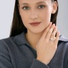 Кольцо из серебра с фианитом «Сияние линий» Соколов (арт.94-110-00043-1)