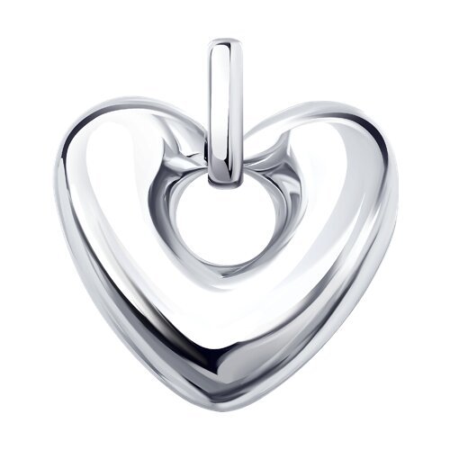 Кулон серебряный без вставки «Сердце нежности» Соколов (арт.94-130-00193-1)