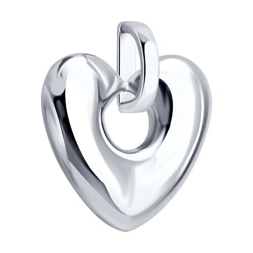 Кулон серебряный без вставки «Сердце нежности» Соколов (арт.94-130-00193-1)