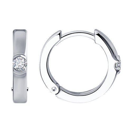 Серьги из белого золота с бриллиантами (Арт.1022085-3)