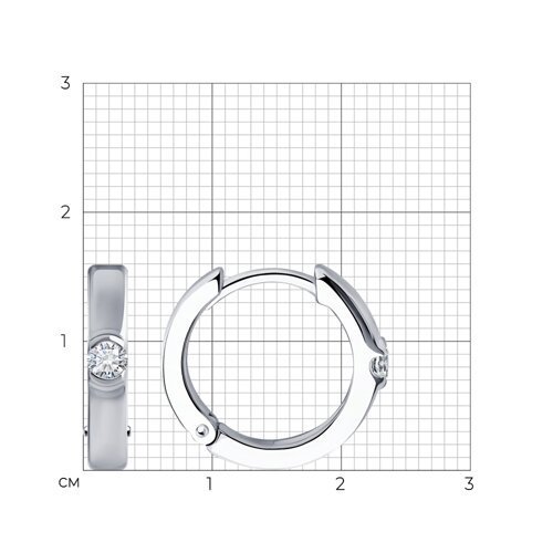 Серьги из белого золота с бриллиантами (Арт.1022085-3)
