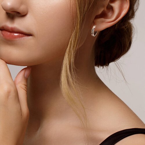 Серьги из белого золота с бриллиантами (Арт.1022085-3)