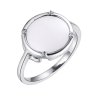 Кольцо из серебра с керамикой и фианитом (Арт.tc-r01385-w-w-x-x-w)