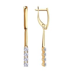 Серьги из золота с фианитами (Арт.81020277)
