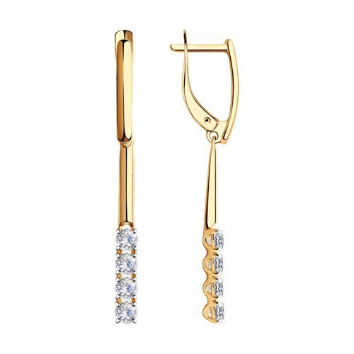 Серьги из золота с фианитами (Арт.81020277)