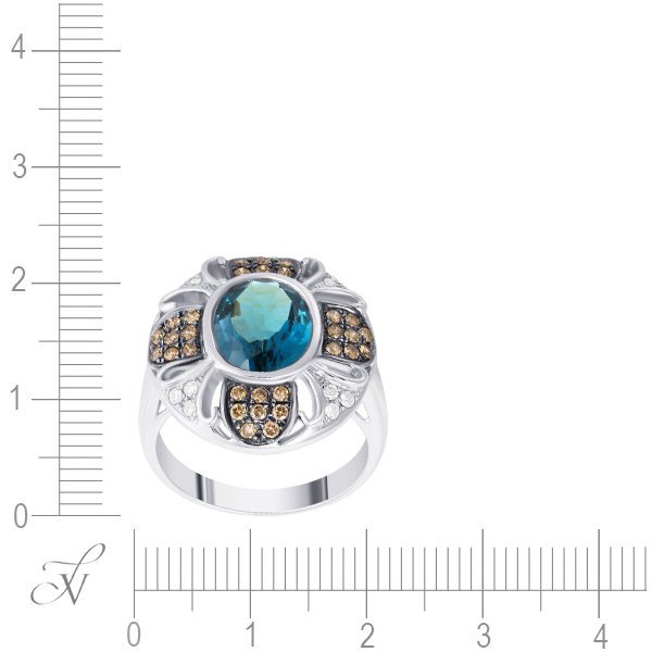 Кольцо из белого золота с бриллиантом и топазом (Арт.mr29176k-5_ko_dn_lt_wg)