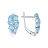 Серьги из серебра с топазами (Арт.92021247)