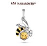 Кулон серебряный с цитрином «Медовая Пчела» Kabarovsky (арт.13-132-2902)