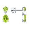 Серьги из серебра с хризолитами (Арт.92022558)