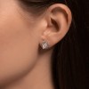 Серьги из серебра с фианитами «Паучья искра» Соколов (арт.94026650)