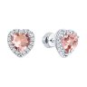 Серьги из серебра с ситаллами и фианитами (Арт.92022926)