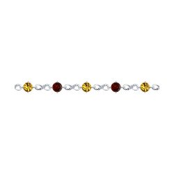 Браслет из серебра с миксом камней (Арт.92050155)