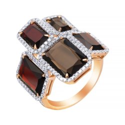 Кольцо из золота с бриллиантом и гранатом (Арт.r1390p102d-m-gr1_ko_gr_sq_pink)