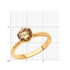 Кольцо из золочёного серебра с фианитом «Золотой Луч» Соколов (арт.93-110-01633-2)