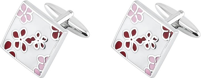 Запонки из ювелирного сплава с эмалью (Арт.17-c-1085-20-e)