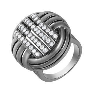 Кольцо с бриллиантами «Черный Арт-Деко» золото 750º Jviggio (арт.RD0861_BLK)