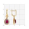 Серьги из золота с бриллиантами и рубинами (Арт.4020444)