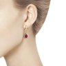 Серьги из золота с бриллиантами и рубинами (Арт.4020444)