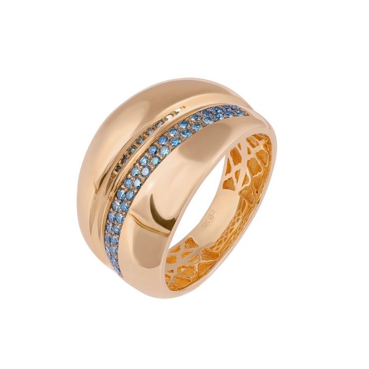 Кольцо из золота с бриллиантом (Арт.yk203796ya_ko_yg)