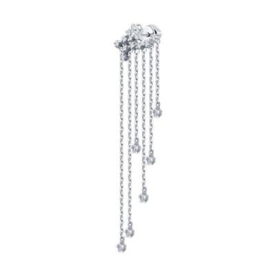 Серьги из серебра с фианитами «Каскад Сияния» Соколов (арт.9417-0380)