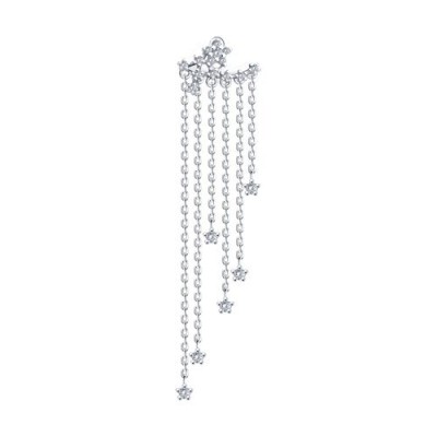 Серьги из серебра с фианитами «Каскад Сияния» Соколов (арт.9417-0380)
