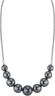 Ожерелье с жемчугом «Galaxy Noir» из серебра, бренд Rivoli (арт.200L-31)
